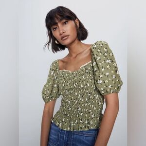 ZARA PRINT CROP TOP